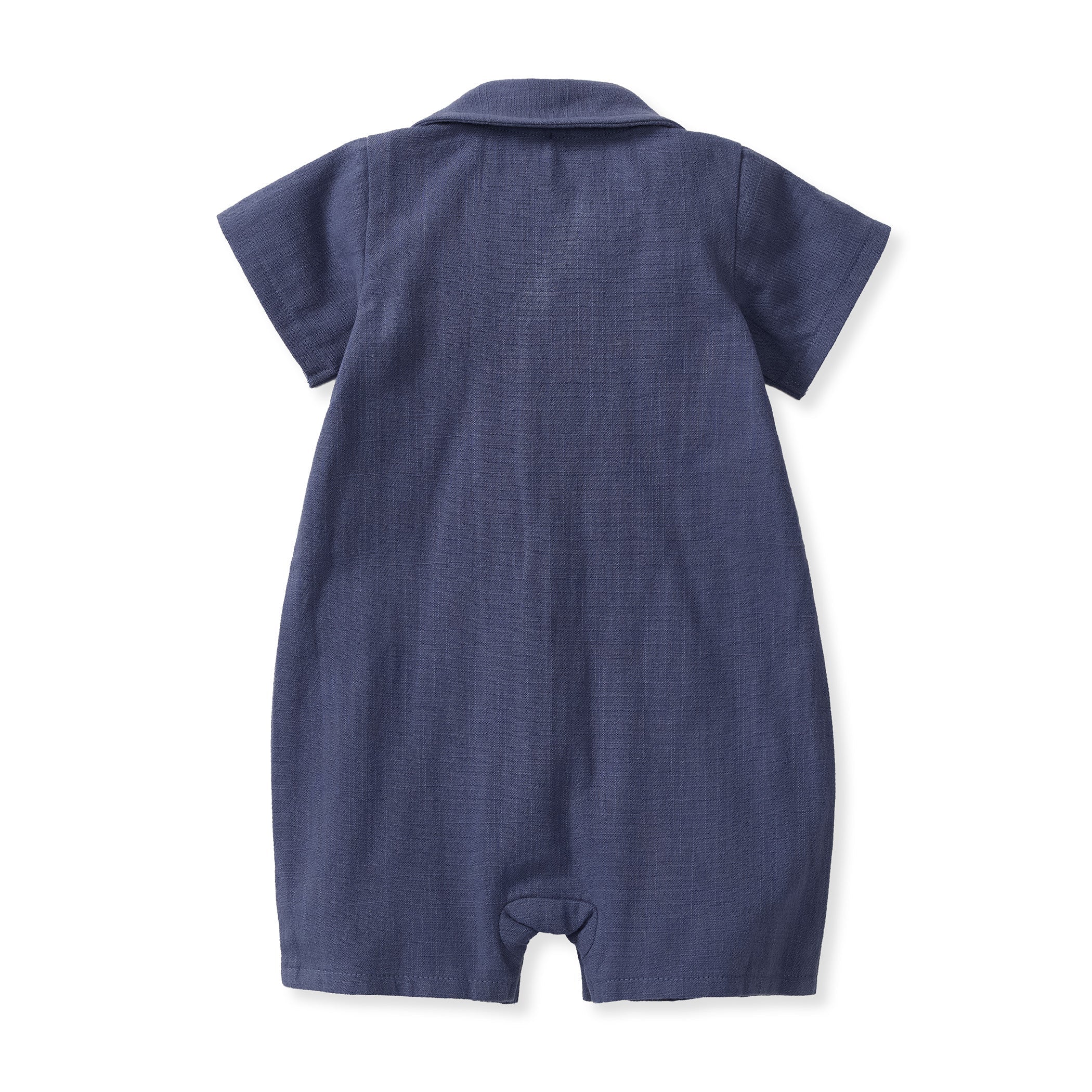 Check Gauze Baby Boy Romper
