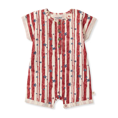 Stars & Stripes Baby Boy Romper
