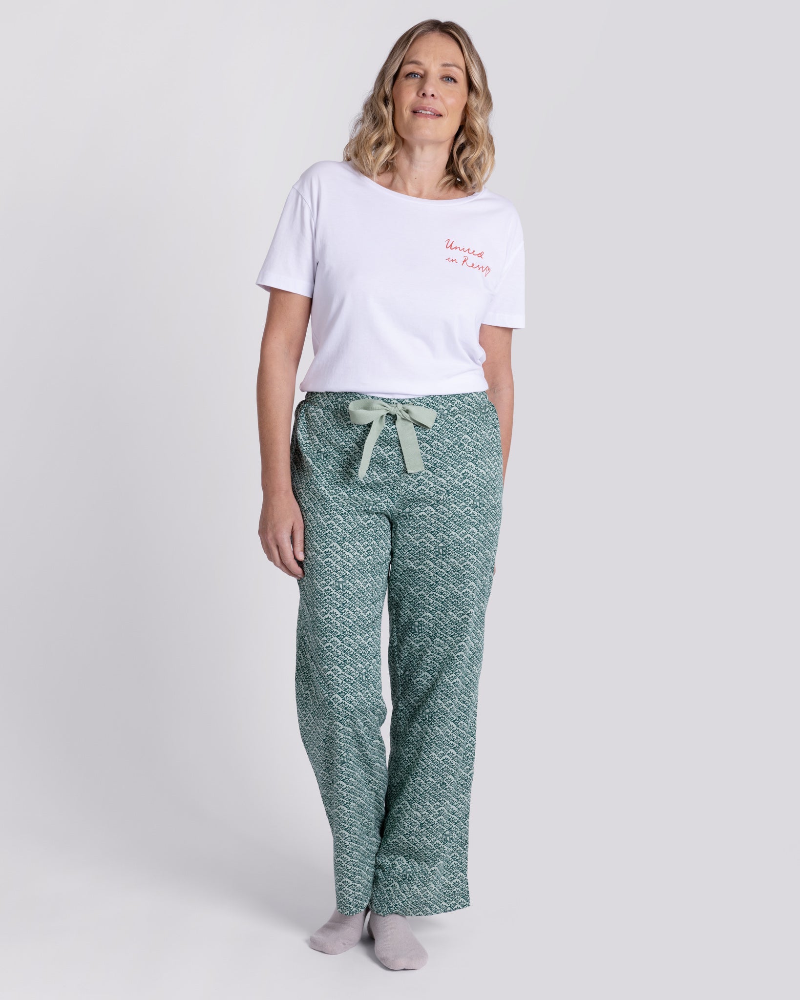 Organic Cotton Green Pyjama Bottoms, Ms Greenhouse